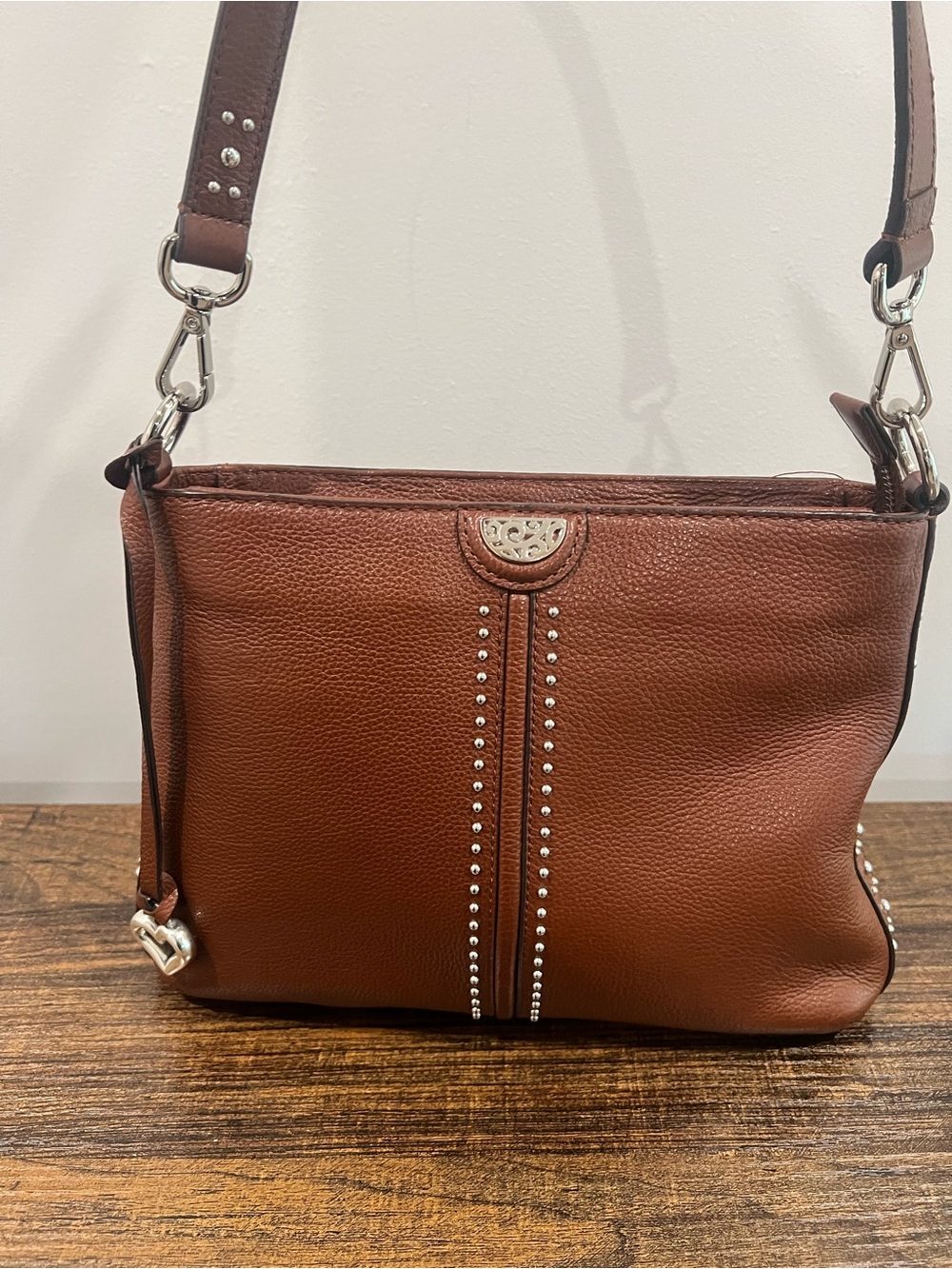 Brighton Pretty Tough Collection Chestnut Brown Leather with Silver Accents